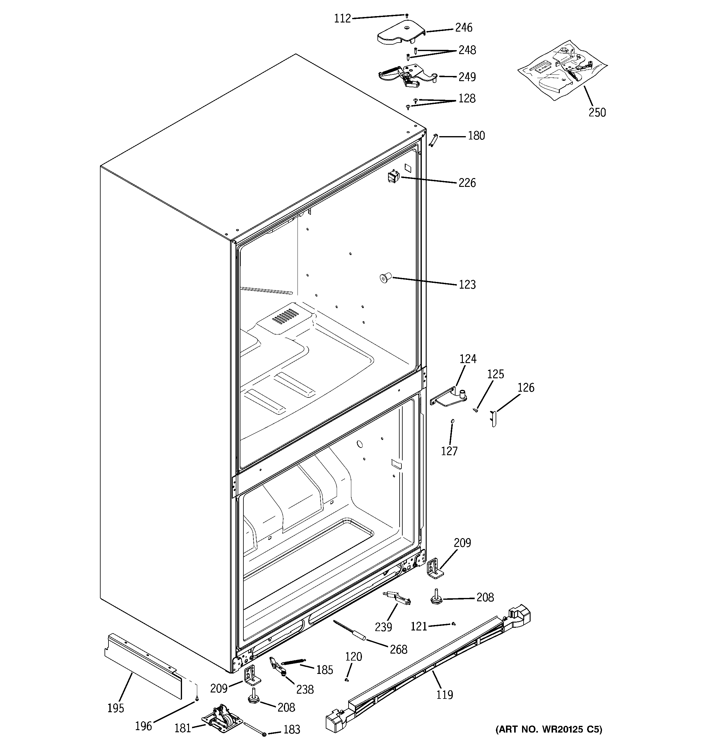 GE PDSF5NBXAWW case parts diagram