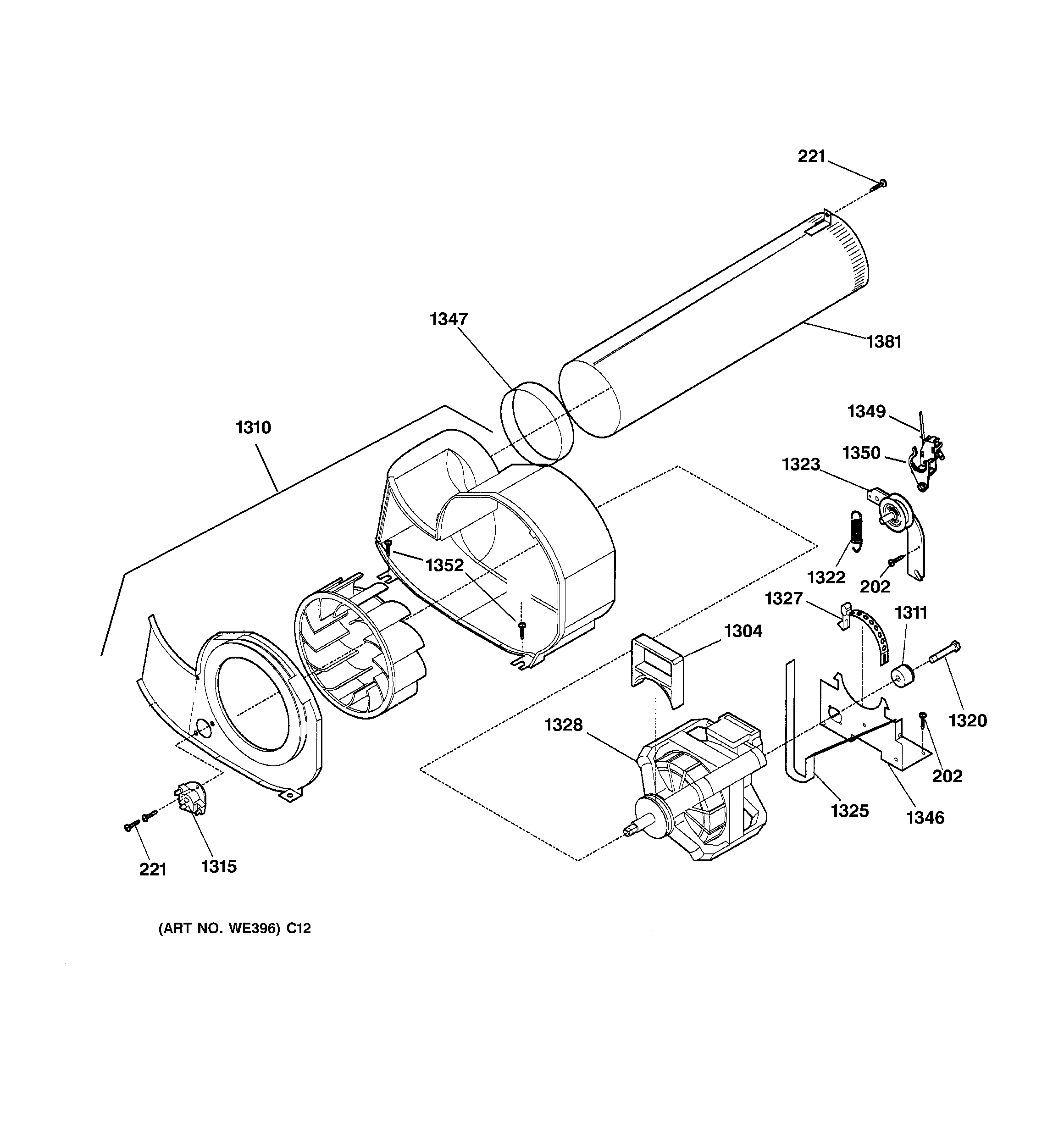 GE DCCH43EF1WW motor diagram