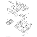 GE EGR2001EM2SS control panel & cooktop diagram