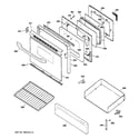 GE JGBP33DEM2WW door & drawer parts diagram