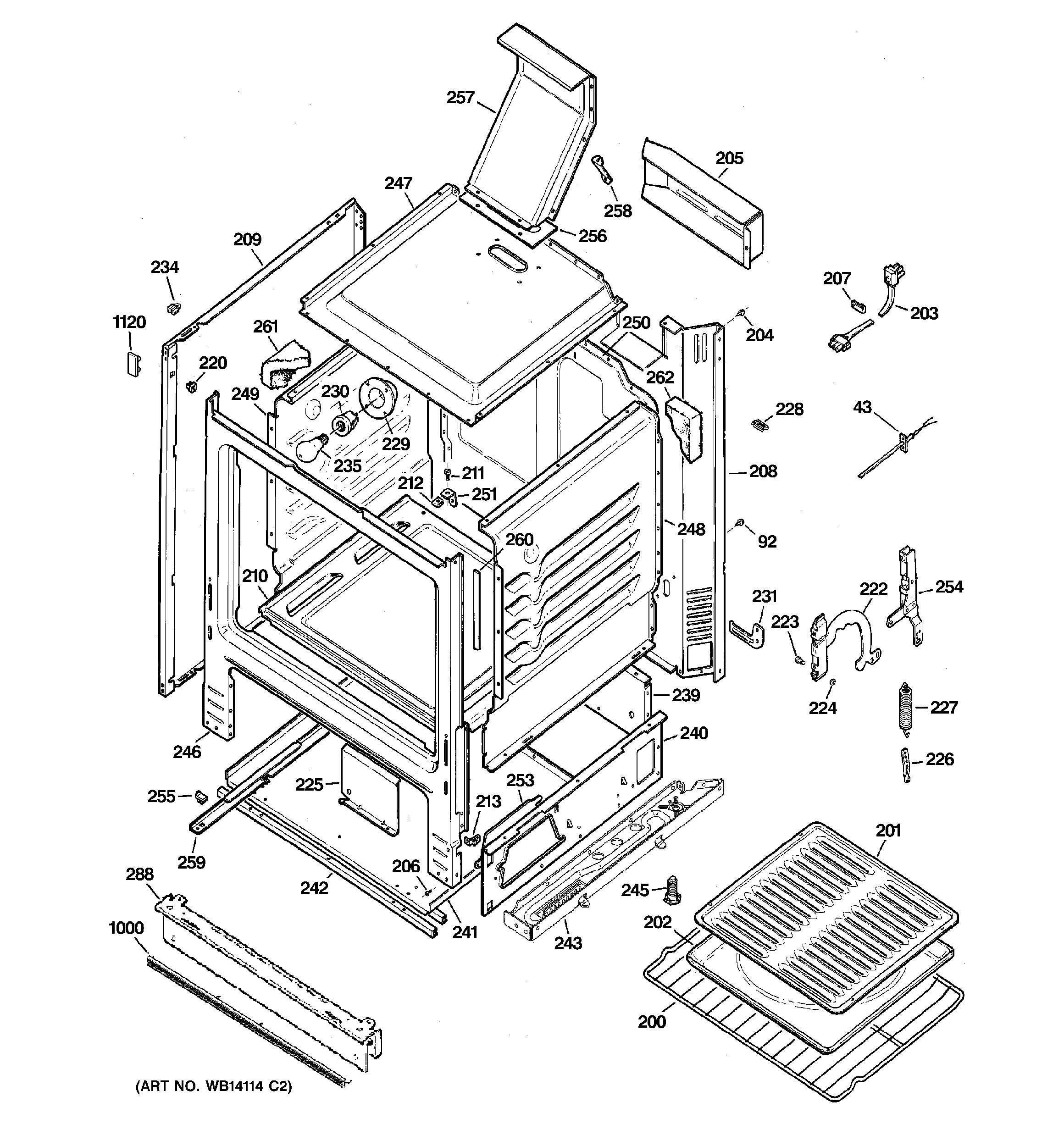 GE JGBS17DEM2BB body parts diagram