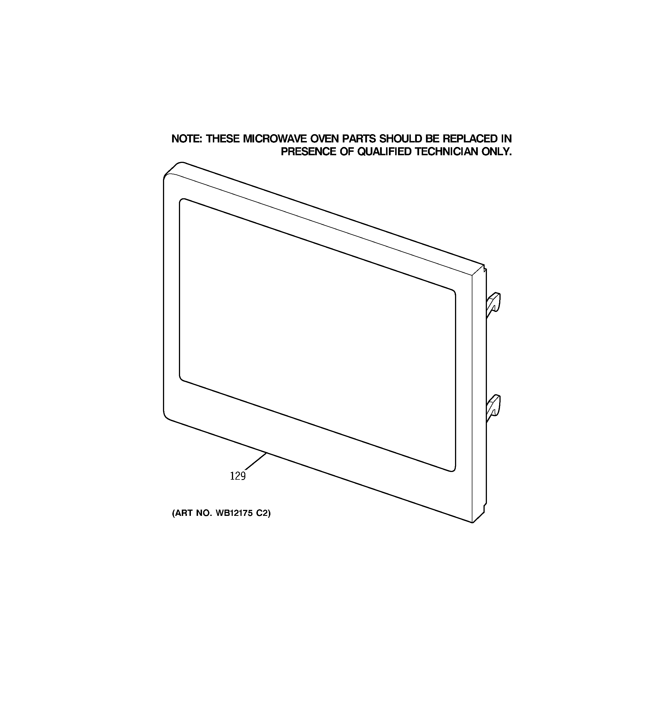 GE JKP86BF6BB microwave door diagram