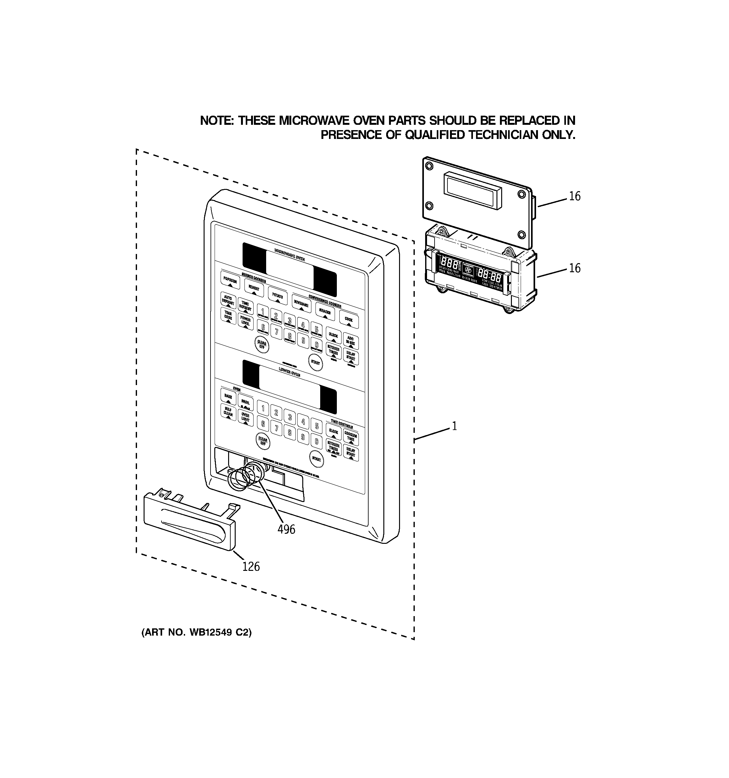 GE JTP86CF5CC control panel diagram