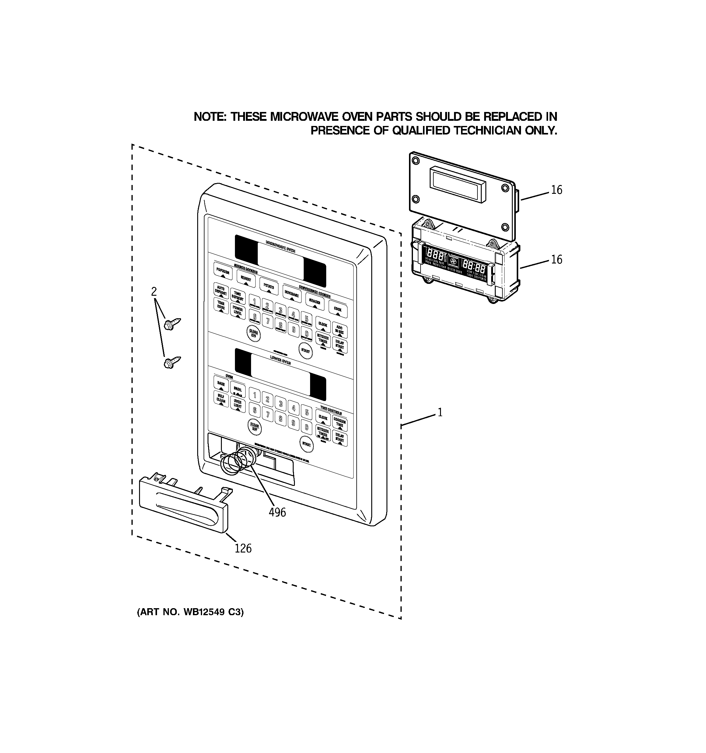 GE JTP86SH5SS control panel diagram