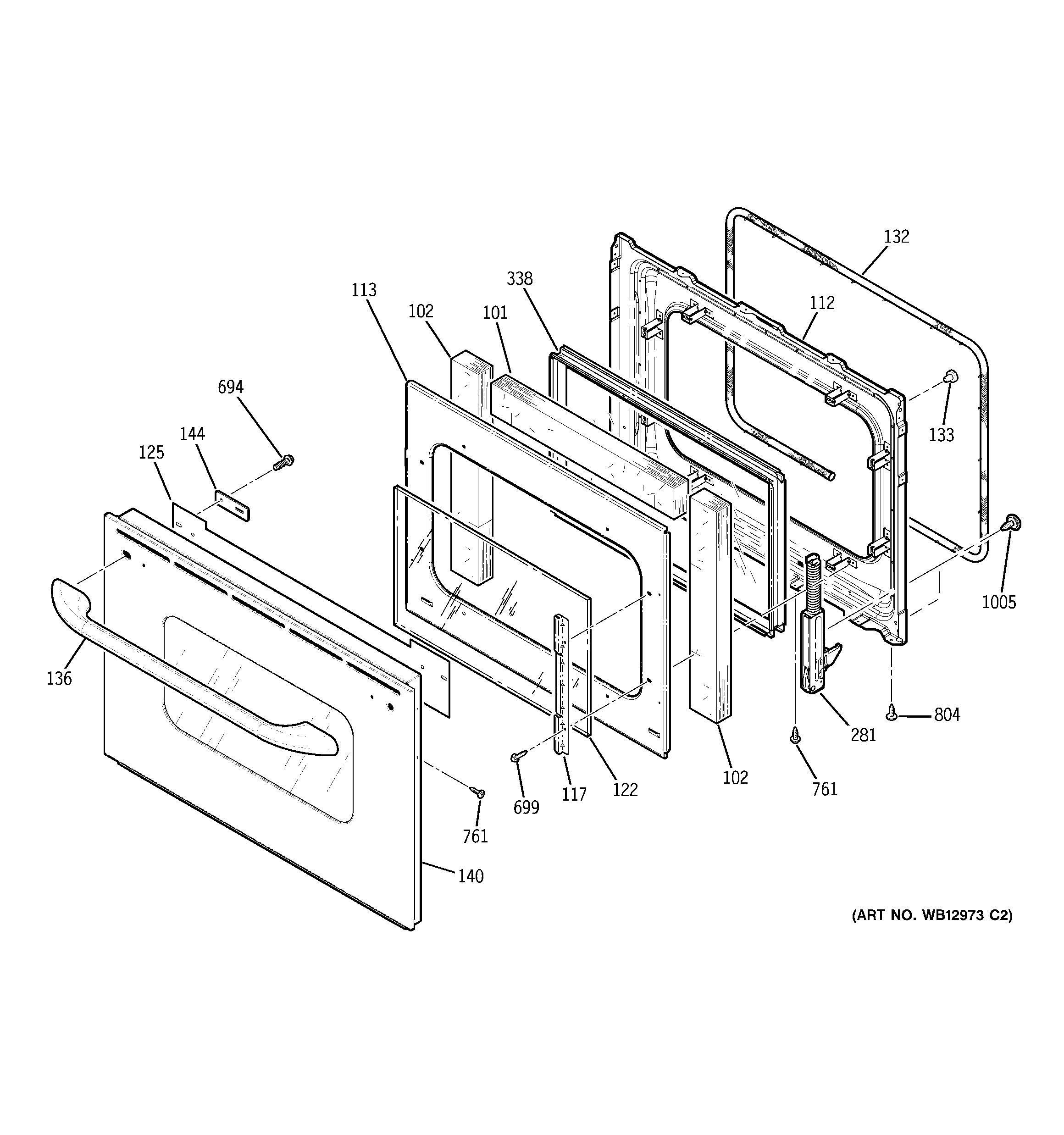 GE JTP86SH5SS door diagram