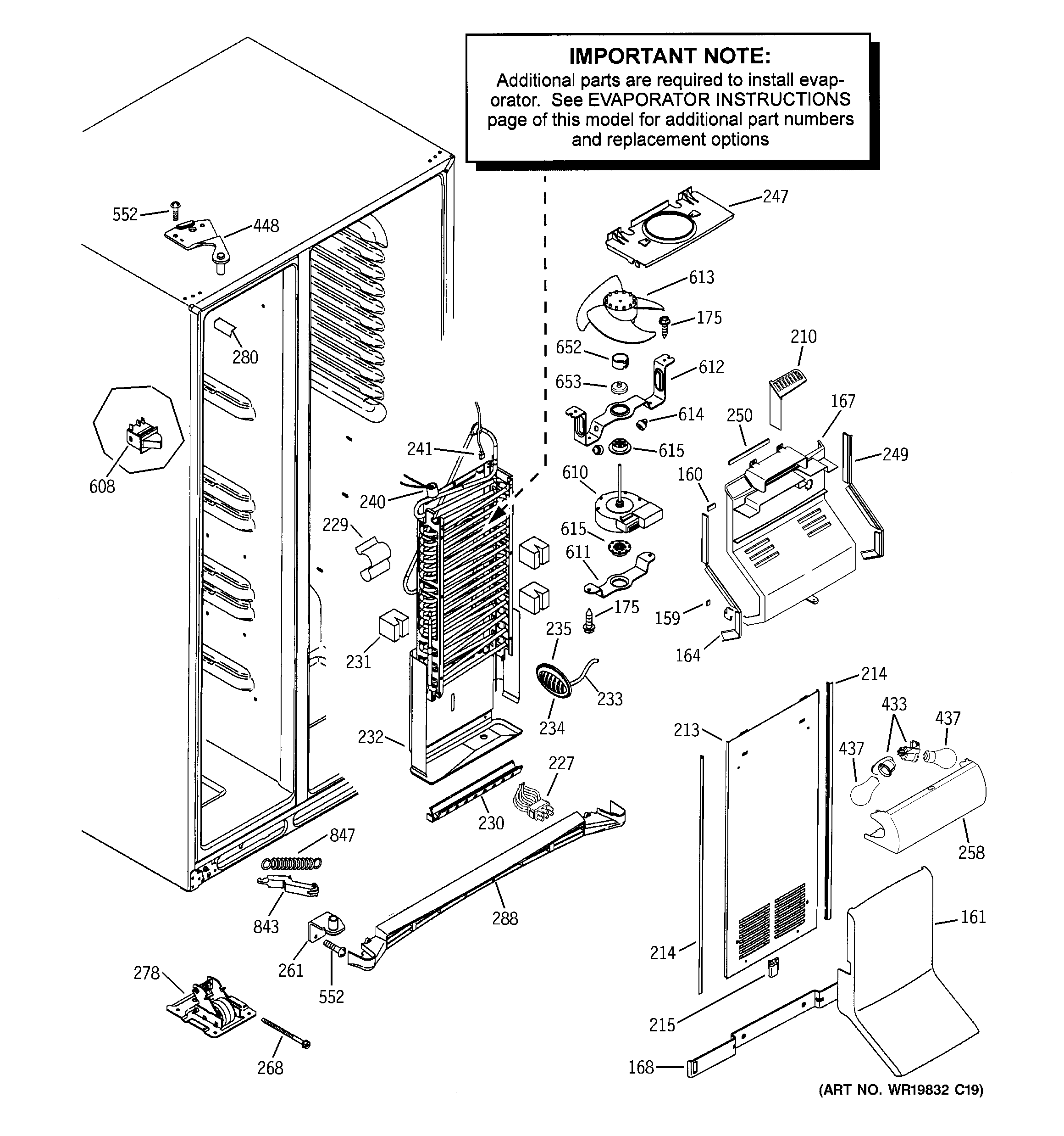 GE PSHF6YGXBDBB freezer section diagram