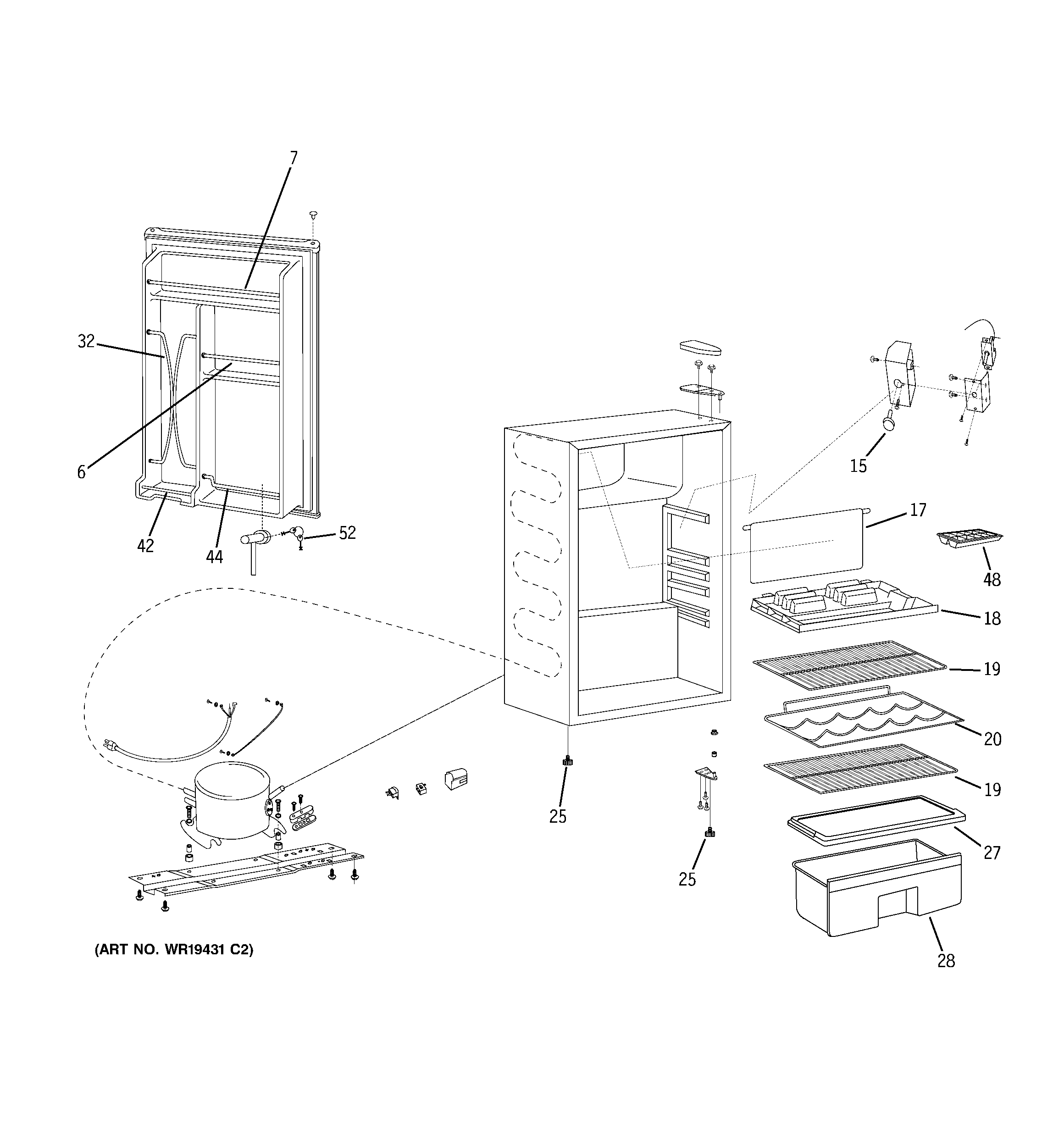 GE SMR04DAPABS refrigerator diagram
