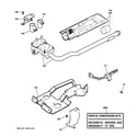 GE DBXR463PG3CC gas valve & burner assembly diagram