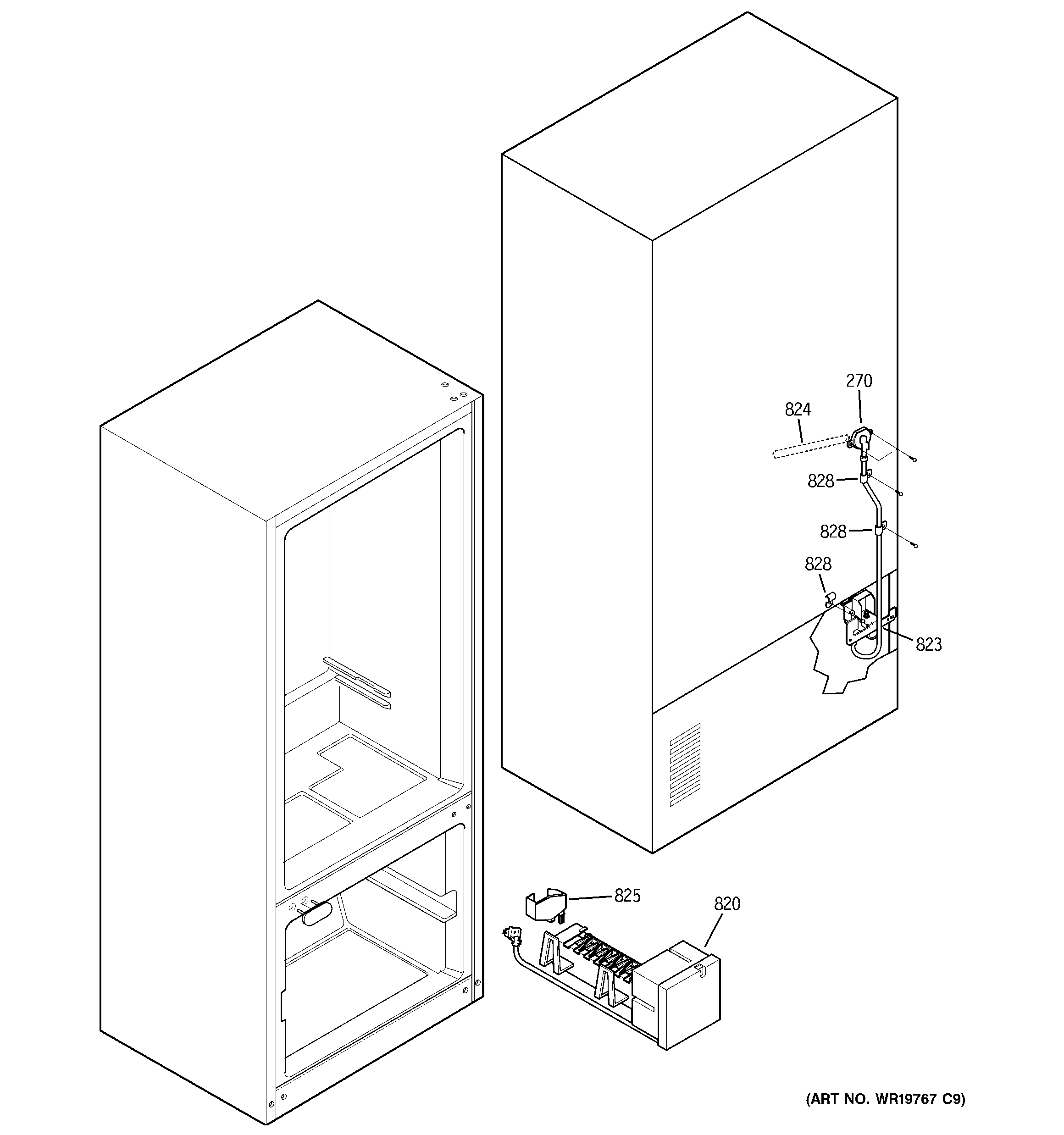 GE GDS20SCSASS water system diagram