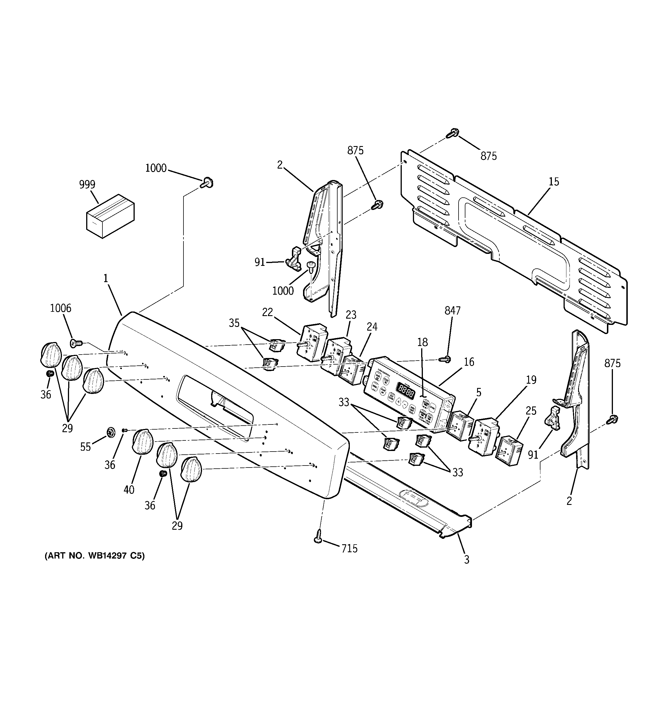 GE JBP89SM2SS control panel diagram