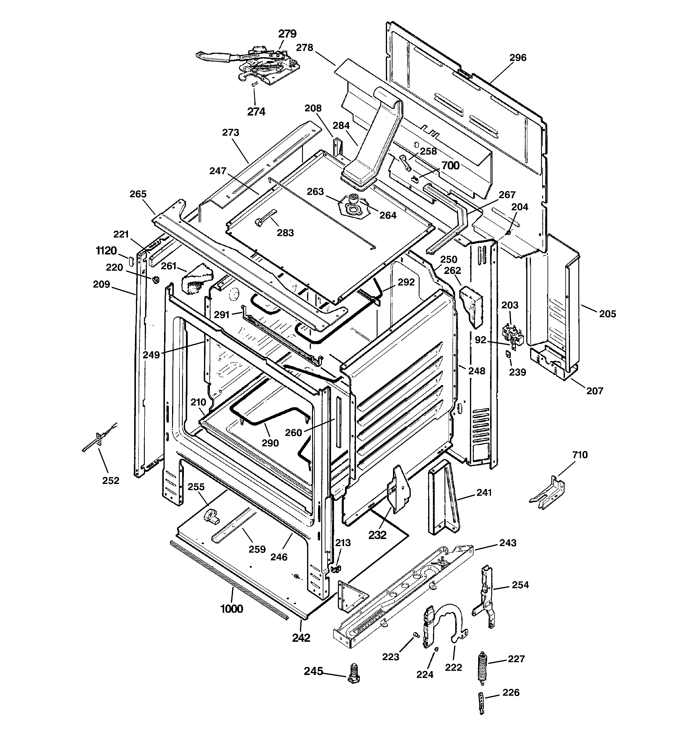 GE JBP60BM2WH body parts diagram