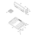 GE JGBS07DEM2WW control panel & cooktop diagram