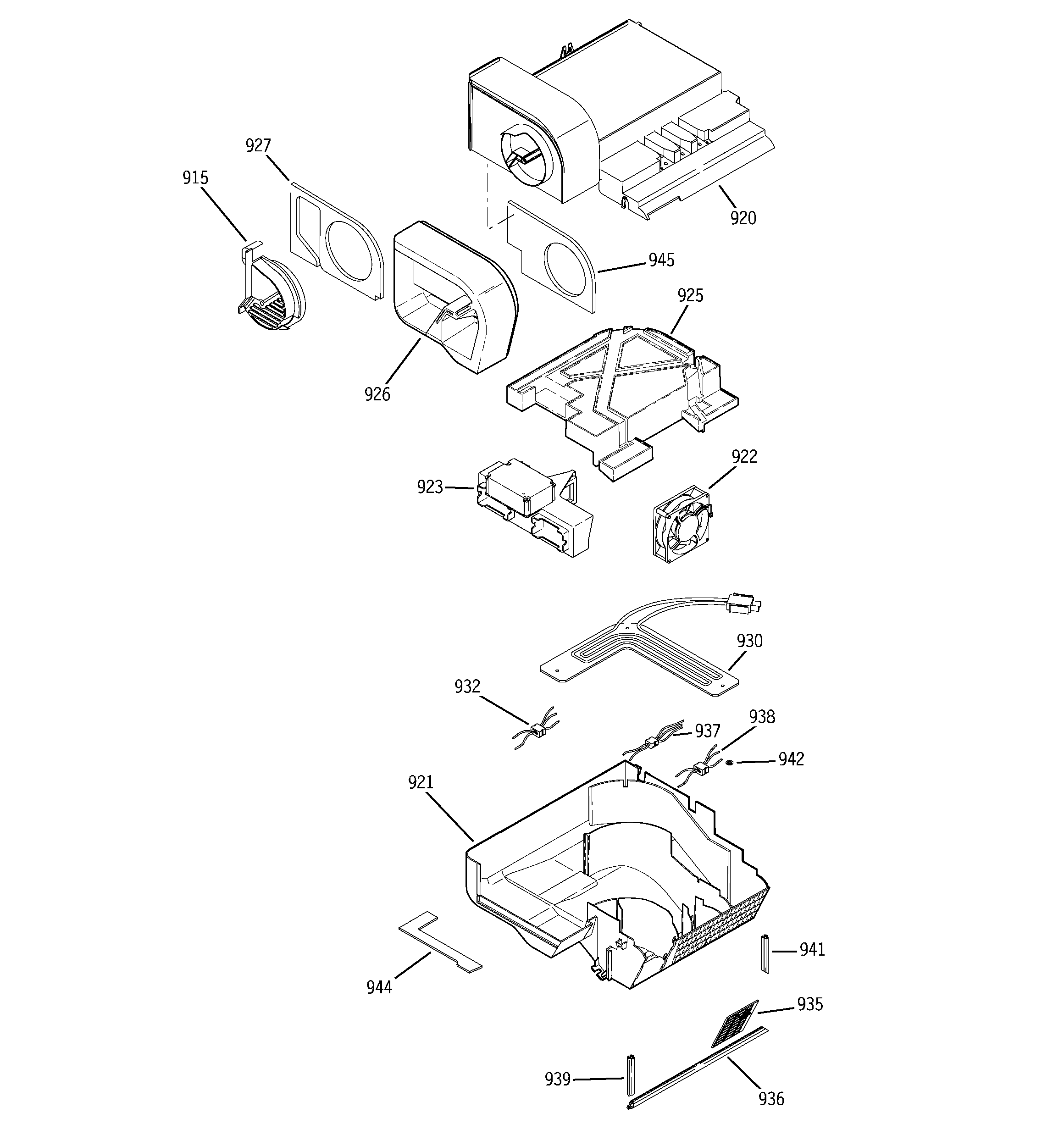 GE PHE25PGTFFBB custom cool diagram