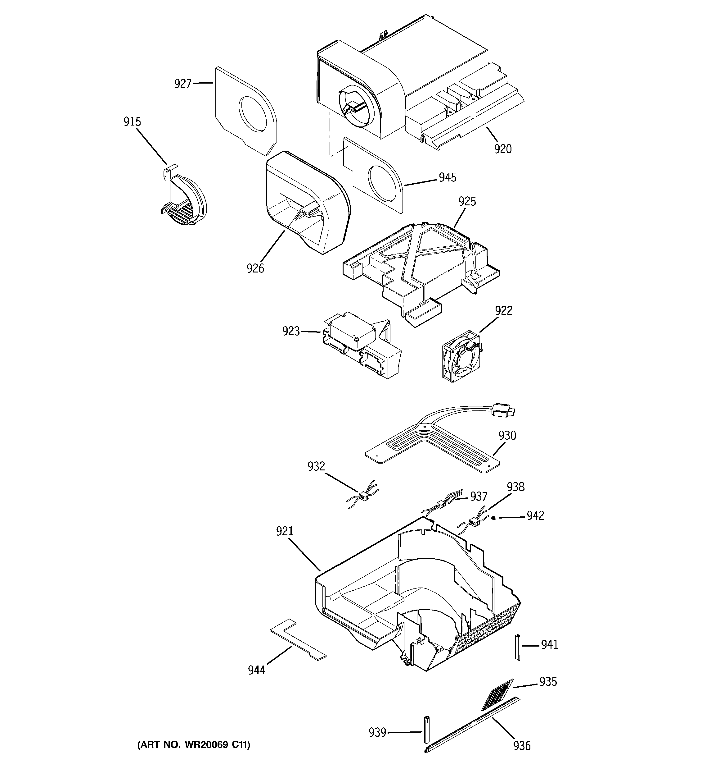 GE PJE25PGTFFSV custom cool diagram