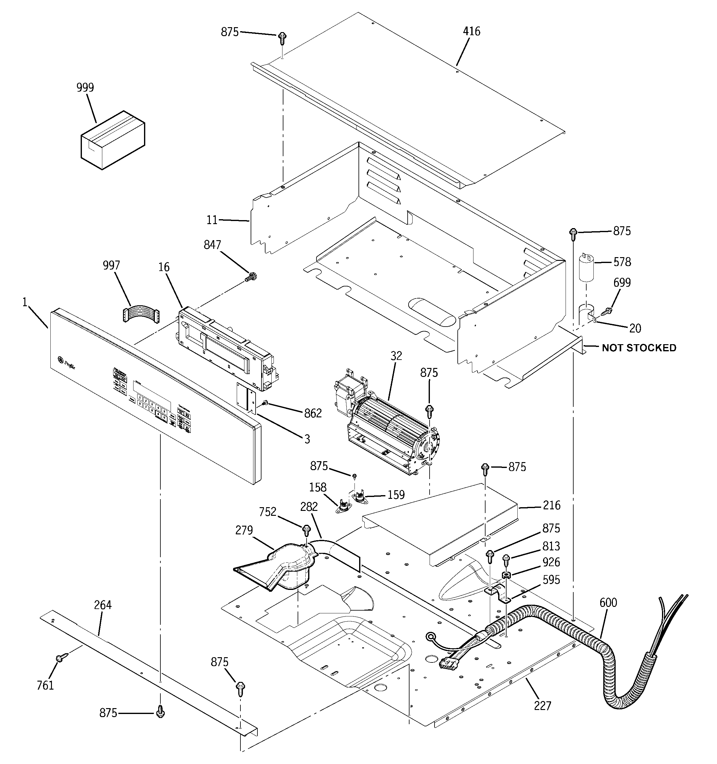 GE PCK916BM2BB control panel diagram