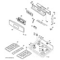 GE PGB900DEM1WW control panel & cooktop diagram