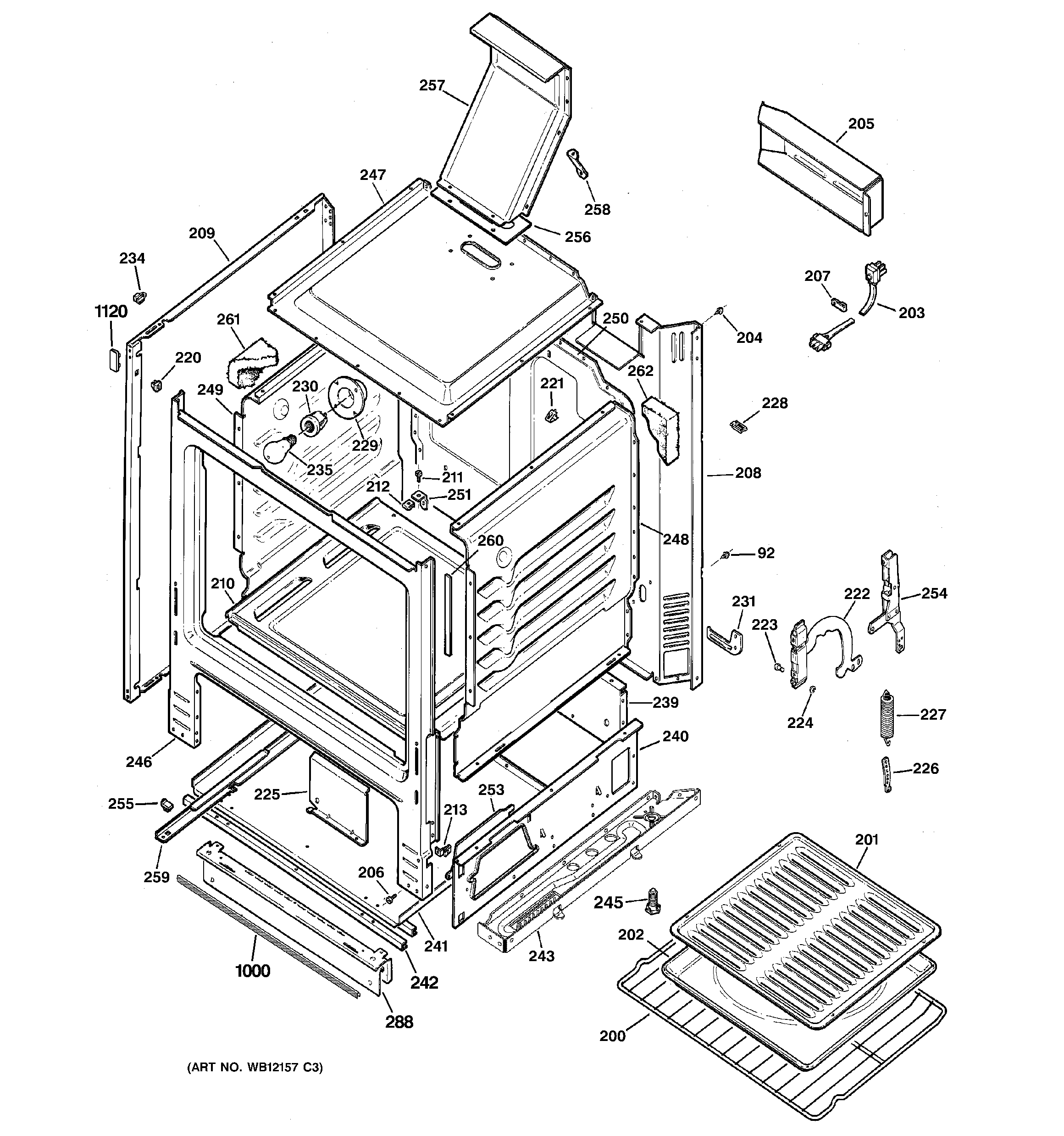 Hotpoint RGB540SEH7SA body parts diagram