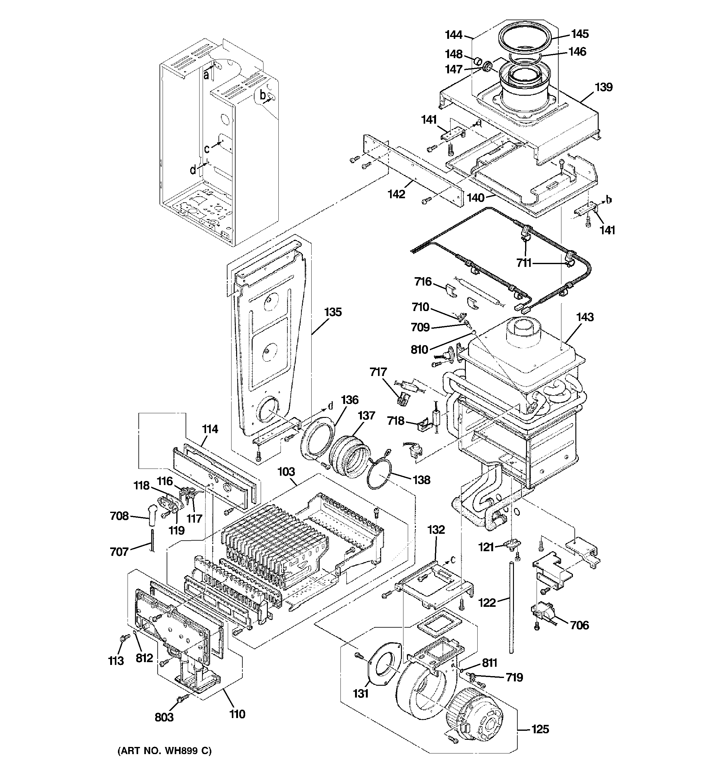 GE GN94DNSRSA01 interior parts (1) diagram