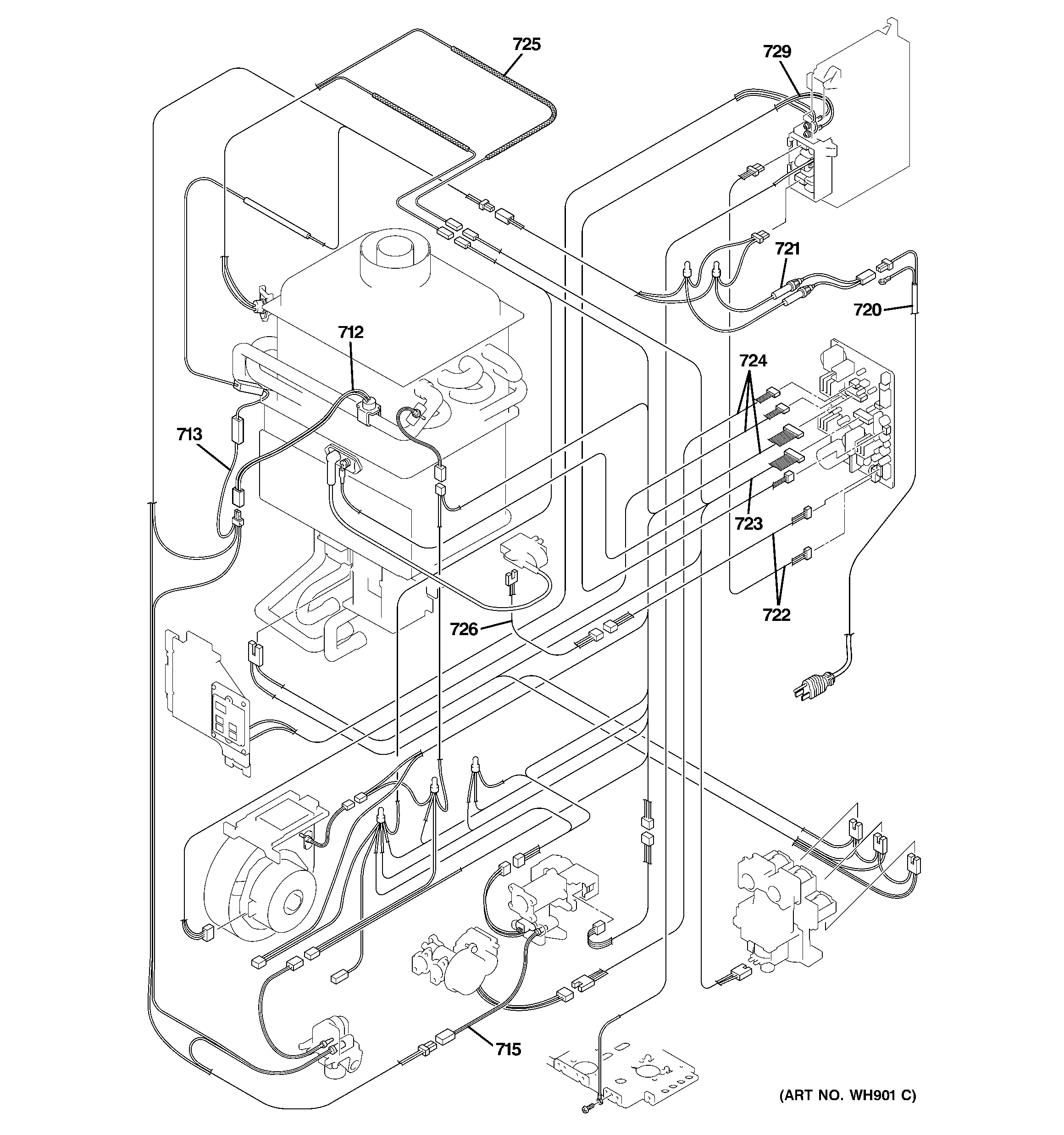 GE GN94DNSRSA01 electrical parts diagram
