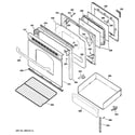 GE JGB280DEN1BB door & drawer parts diagram