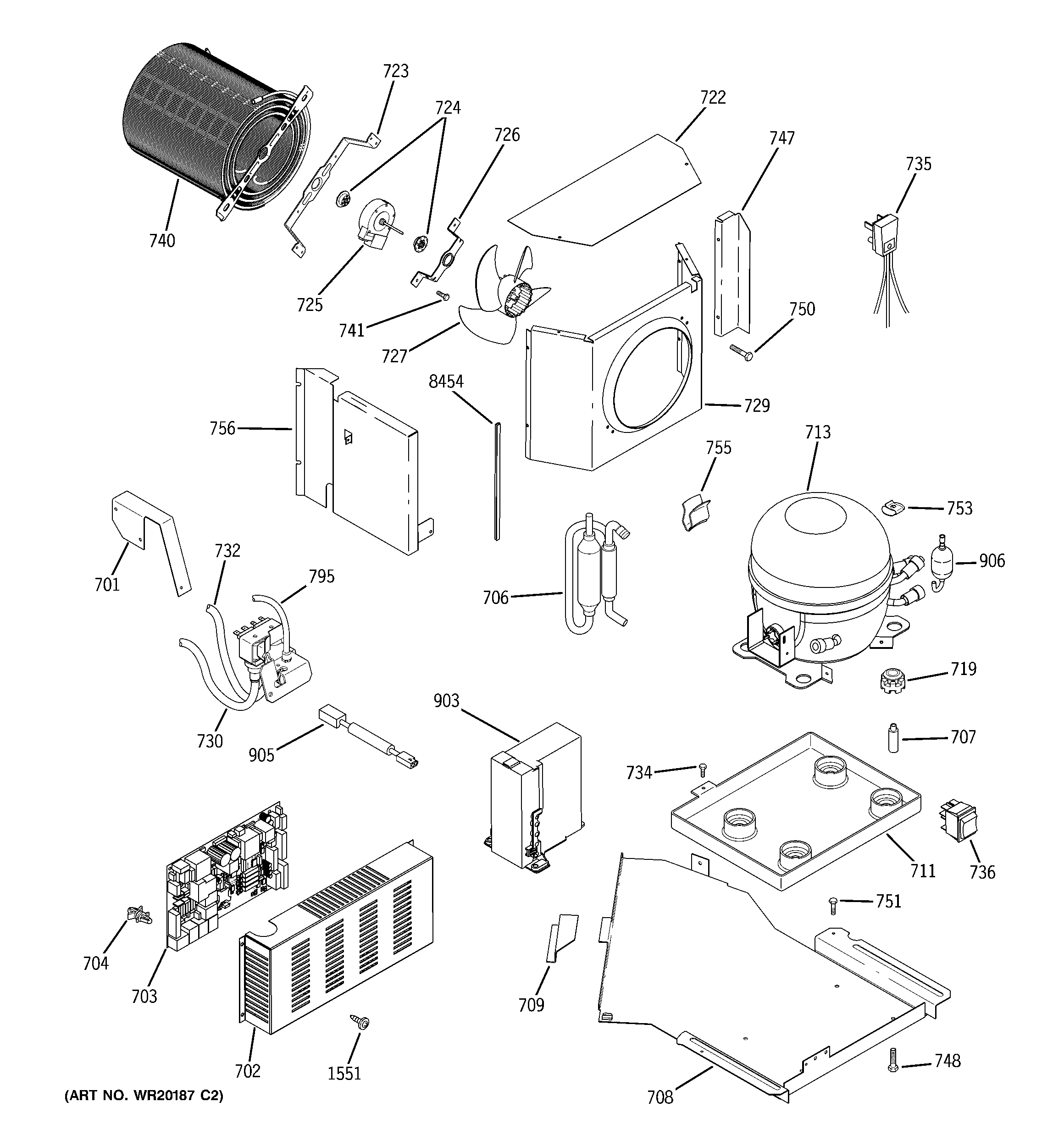 GE ZISS420NRKSS sealed system & mother board diagram