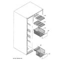 GE GSF25TGWAWW freezer shelves diagram