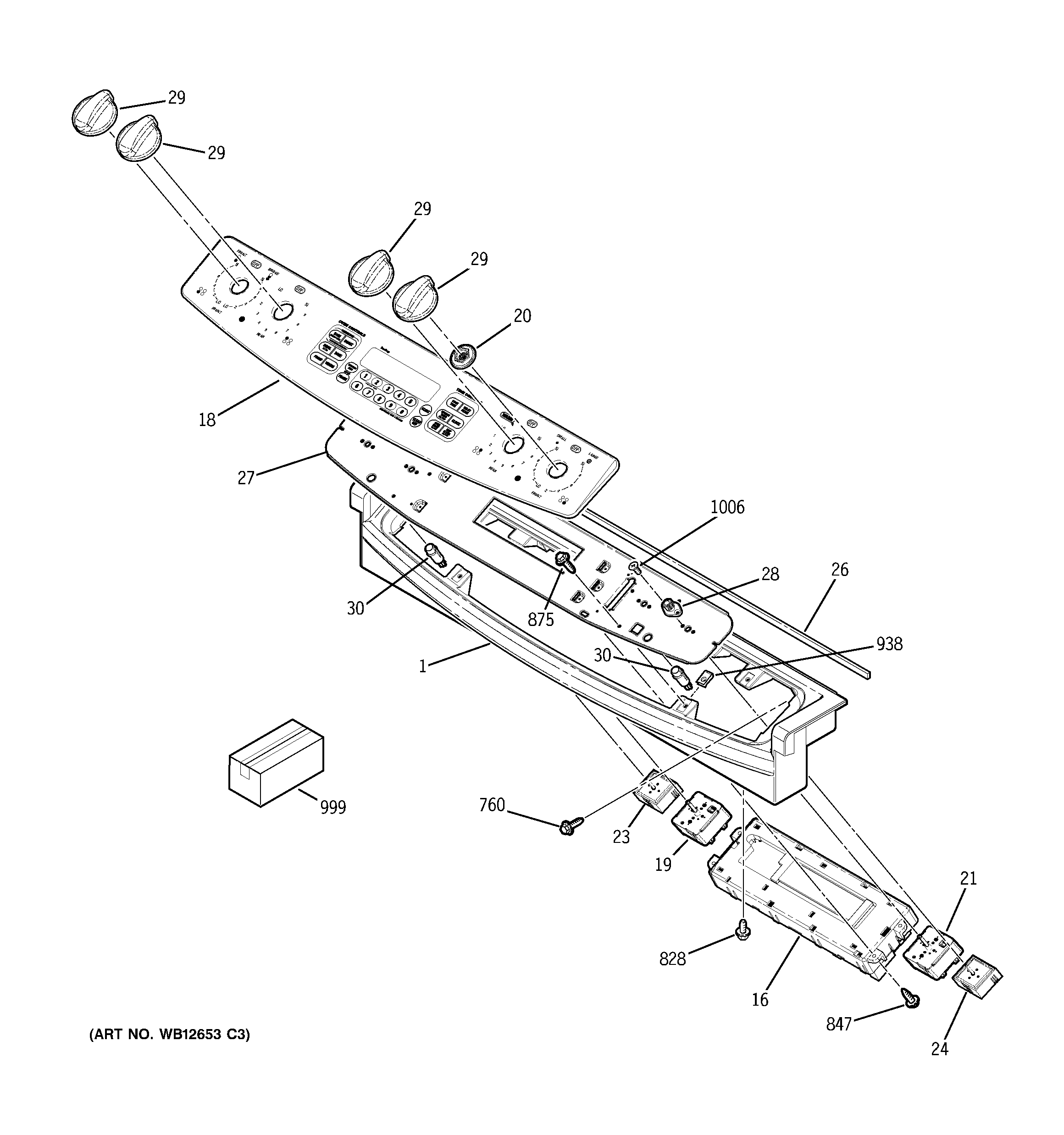 GE JSP46BN1BB control panel diagram