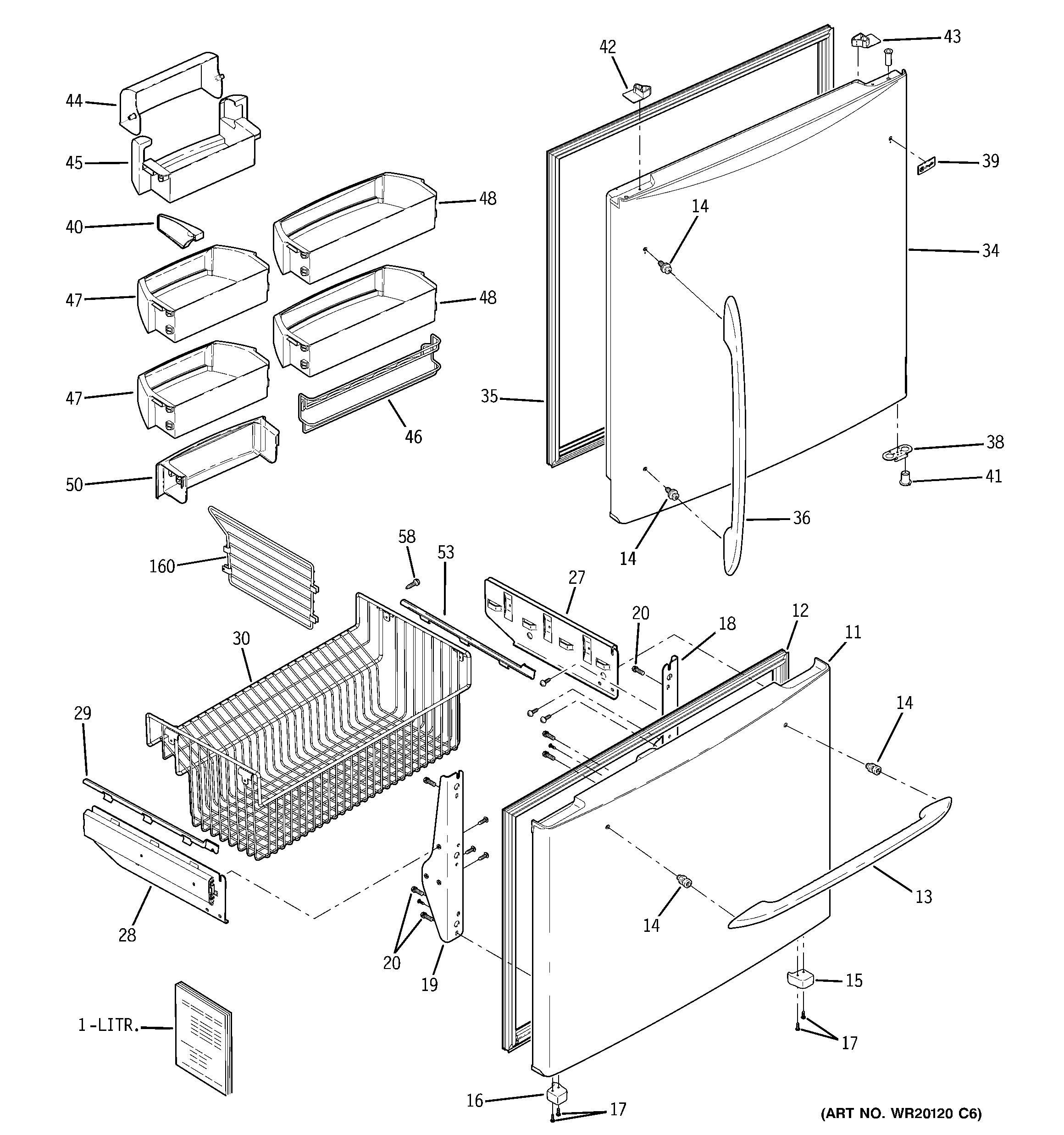 GE PDCE1NBWBDSS doors diagram