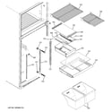 GE GTS18DCPXLCC fresh food shelves diagram