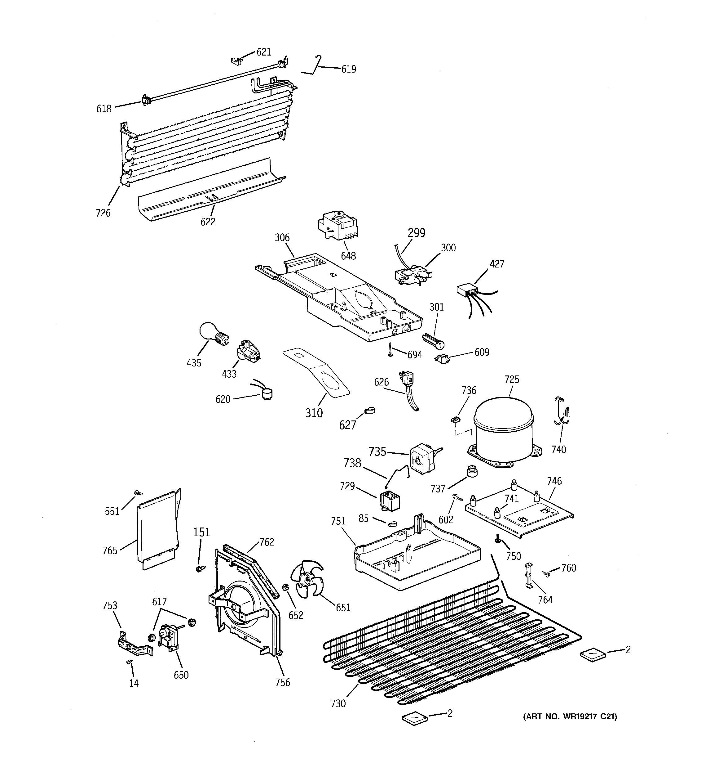 GE GTS17JBWARBB unit parts diagram