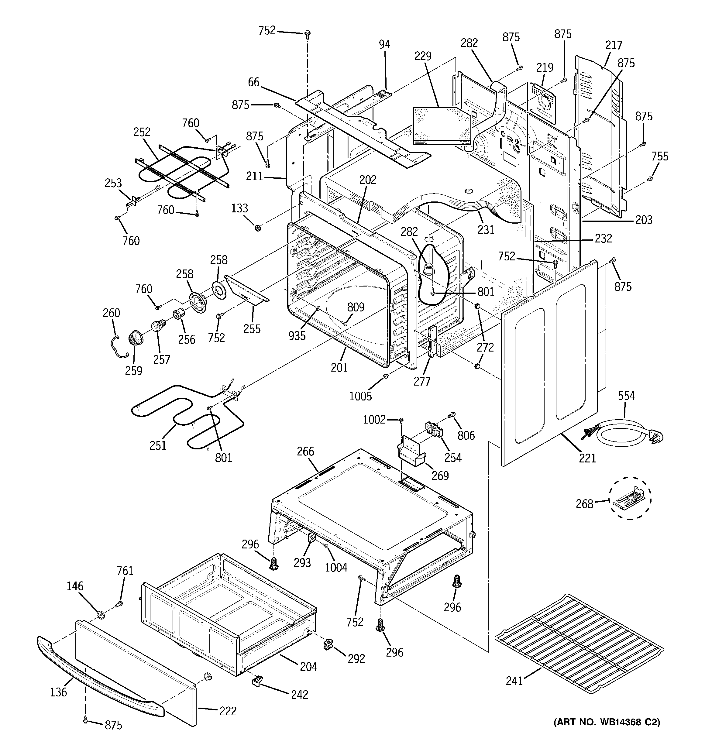 GE JCBP68MM1BS body parts diagram