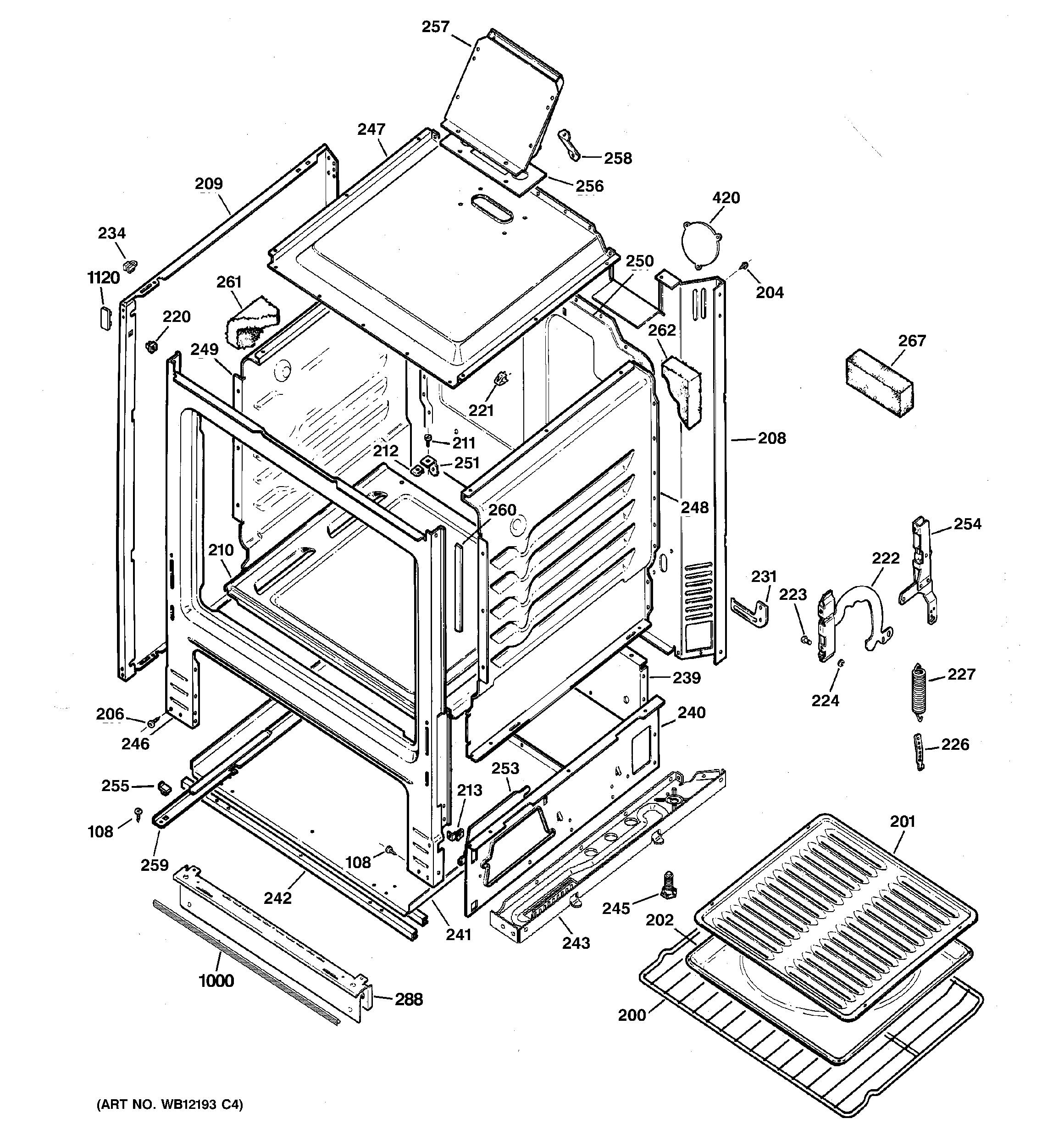 Hotpoint RGB523PPH4CT body parts diagram