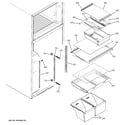 Hotpoint HTS18IBSXRWW fresh food shelves diagram