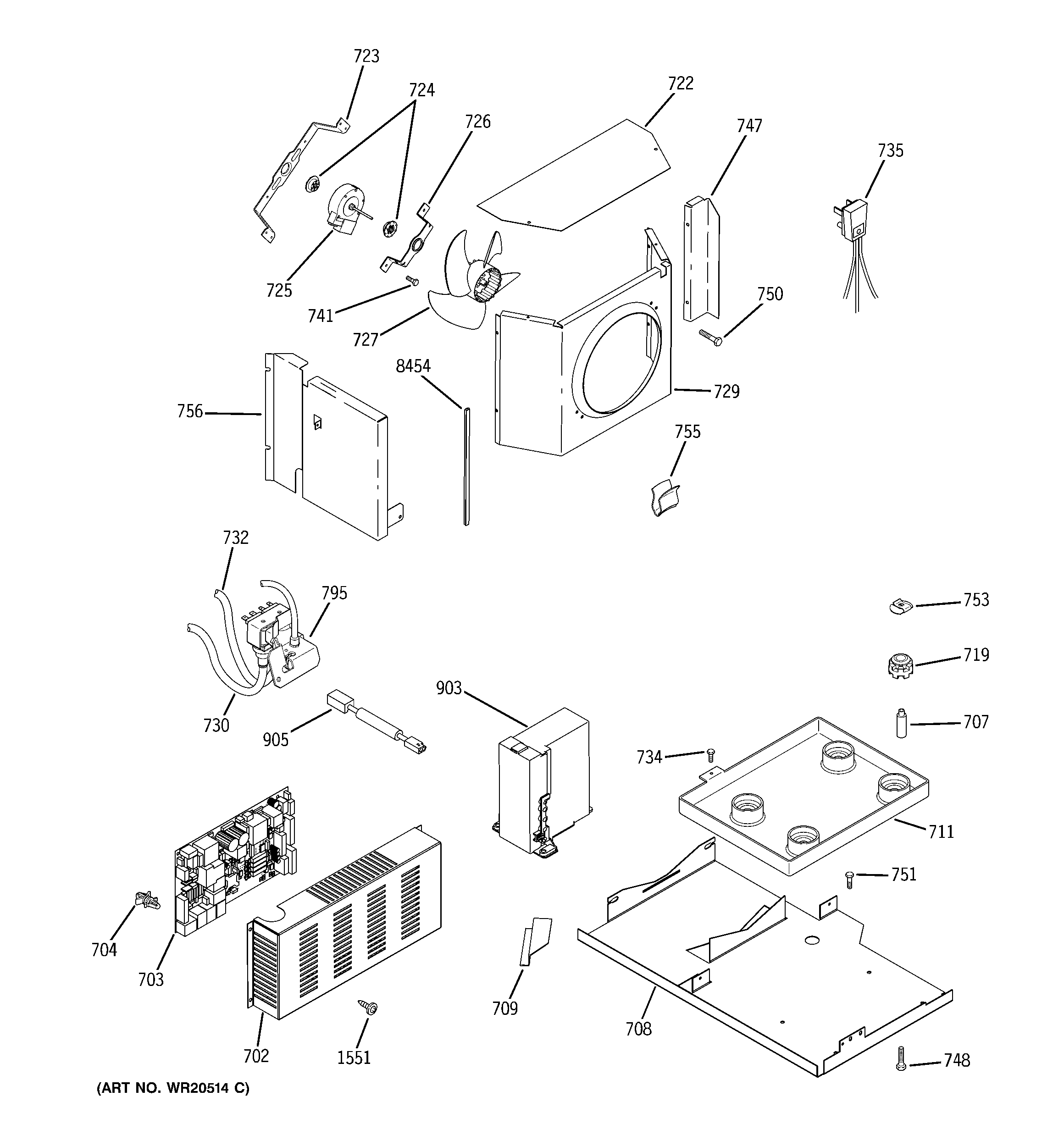 GE ZISS42GDXASS unit parts diagram