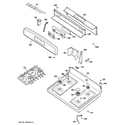 GE EGR2000EM4WW control panel & cooktop diagram