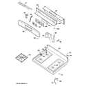GE JGBP25SEN2SS control panel & cooktop diagram