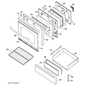 GE JGBP88DEM2WW door & drawer parts diagram