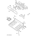 GE JGBS19BEM4WH control panel & cooktop diagram