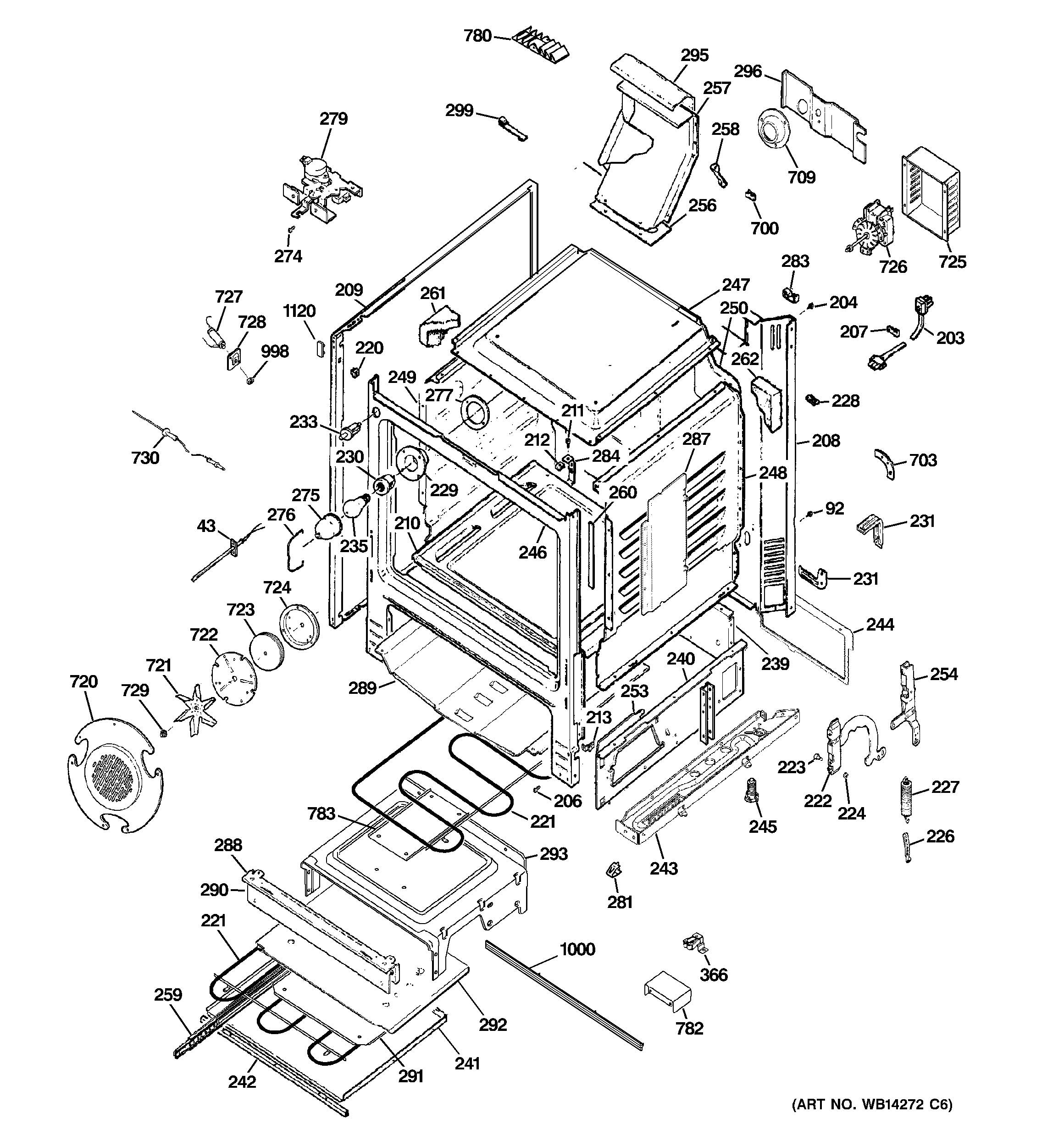 GE PGB918DEM2WW body parts diagram