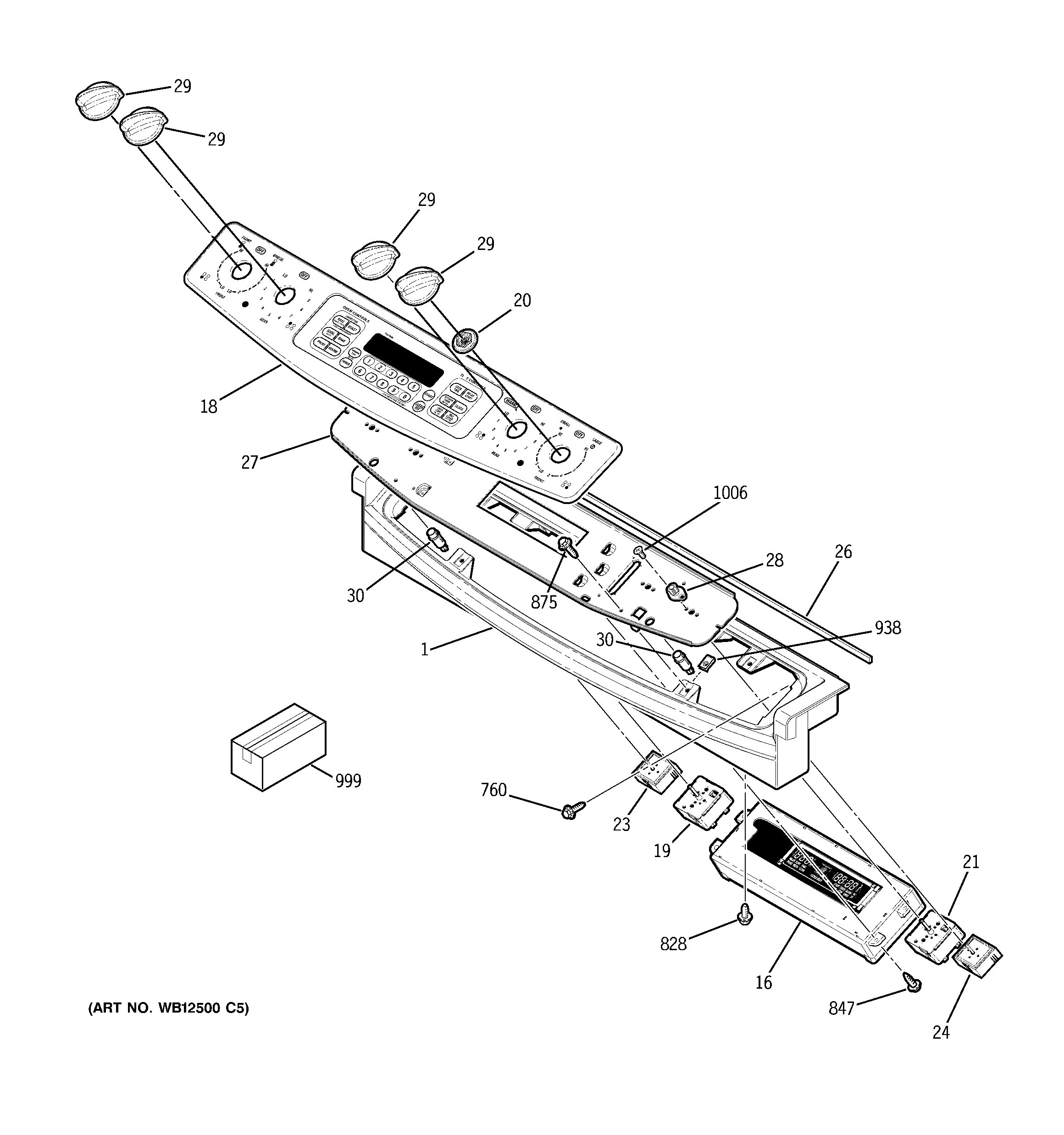 GE JD968SK6SS control panel diagram