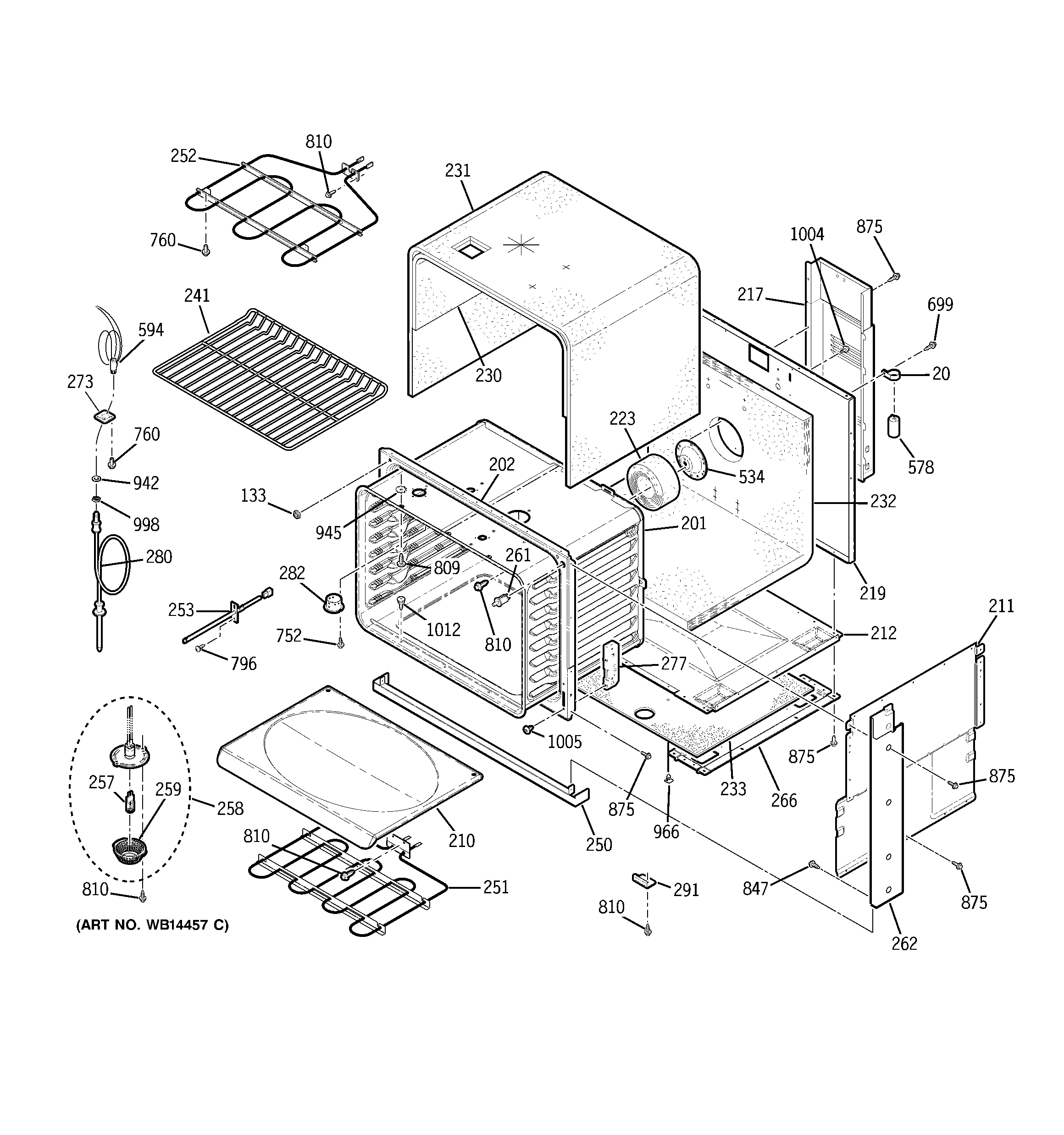 GE JD968SK6SS body parts diagram