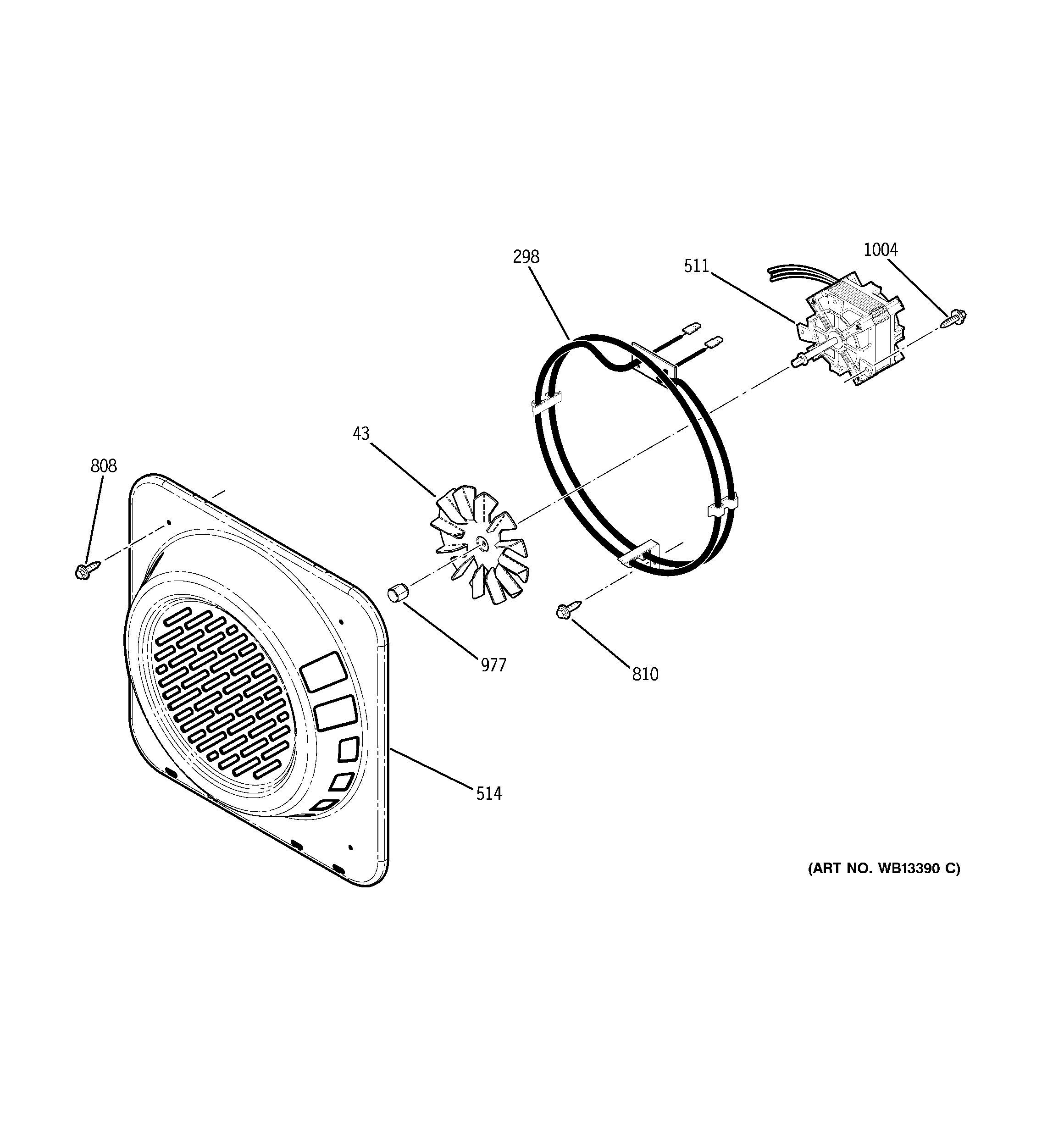 GE JD968SK6SS convection fan diagram