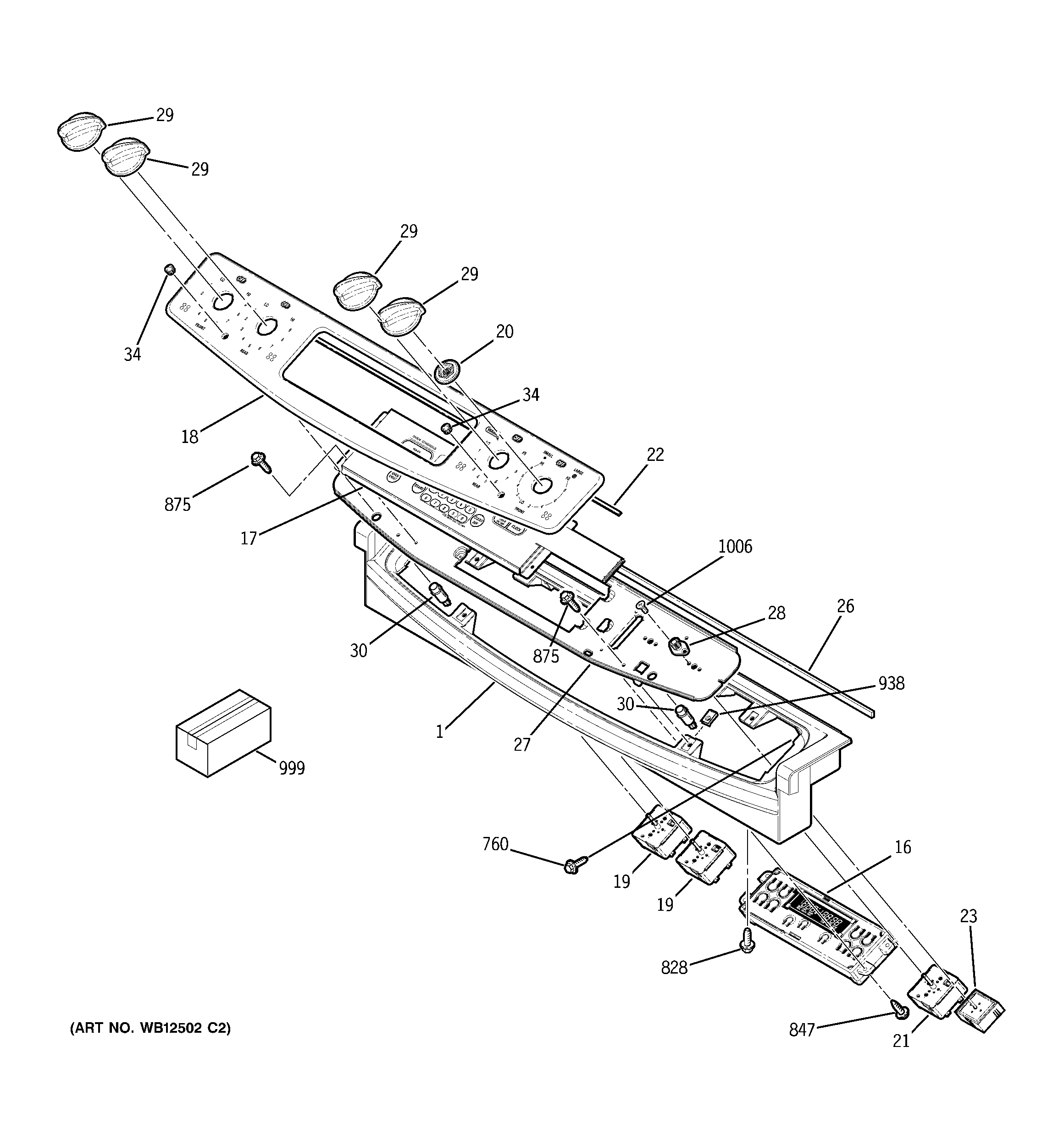 GE JD900CK4CC control panel diagram