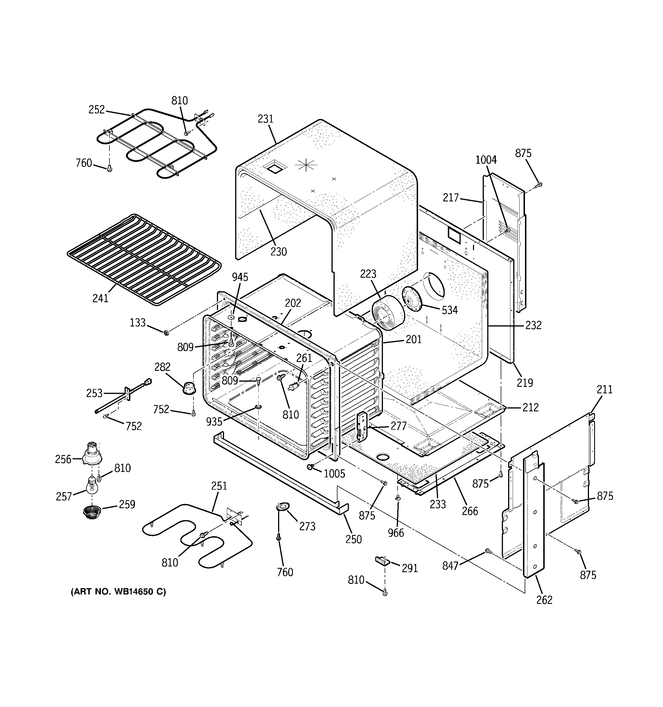 GE JD900CK4CC body parts diagram