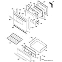GE PGB908DEM2BB door & drawer parts diagram