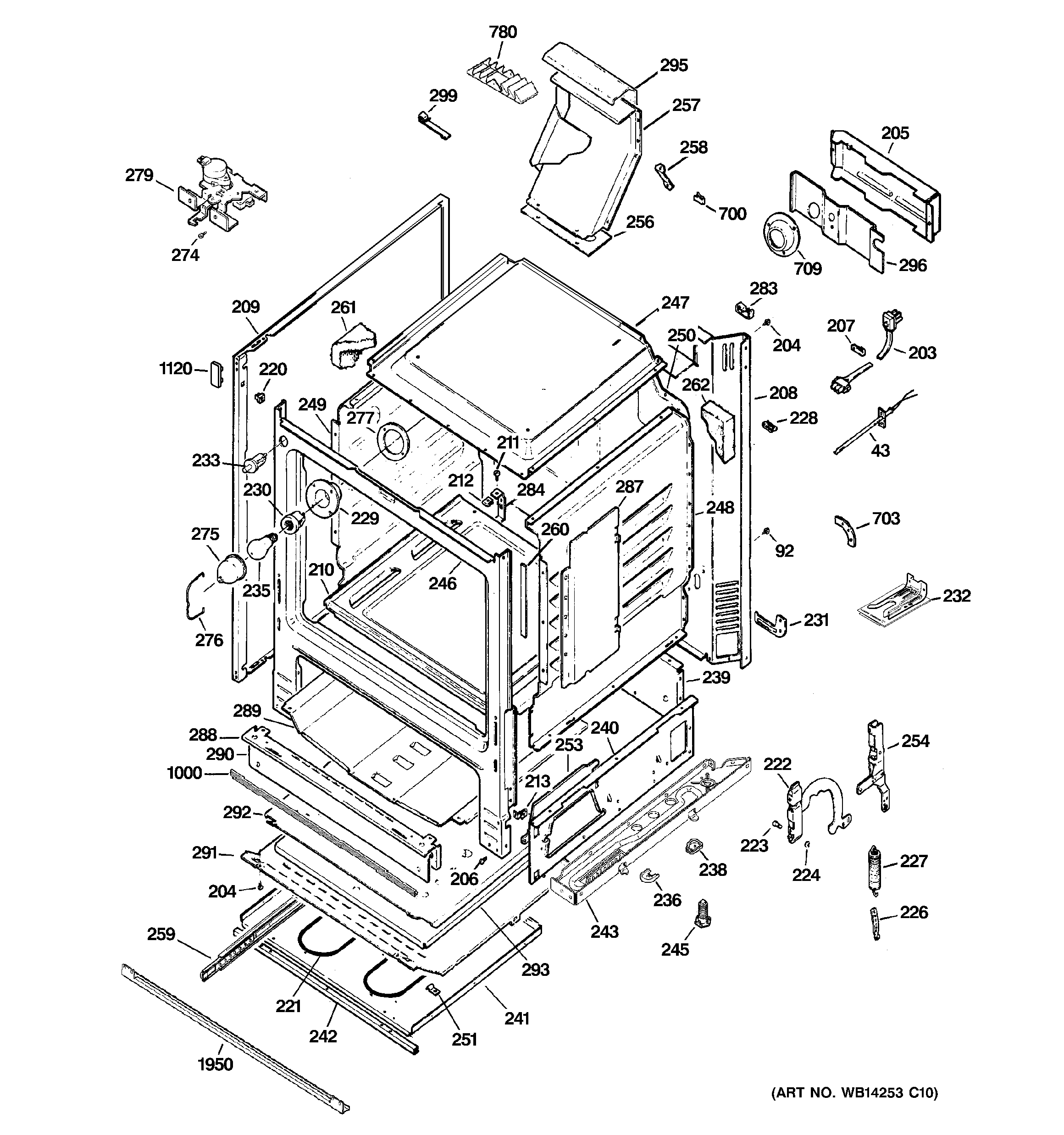 GE PGB910SEM2SS body parts diagram