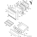 GE PGB916DEM2CC door & drawer parts diagram