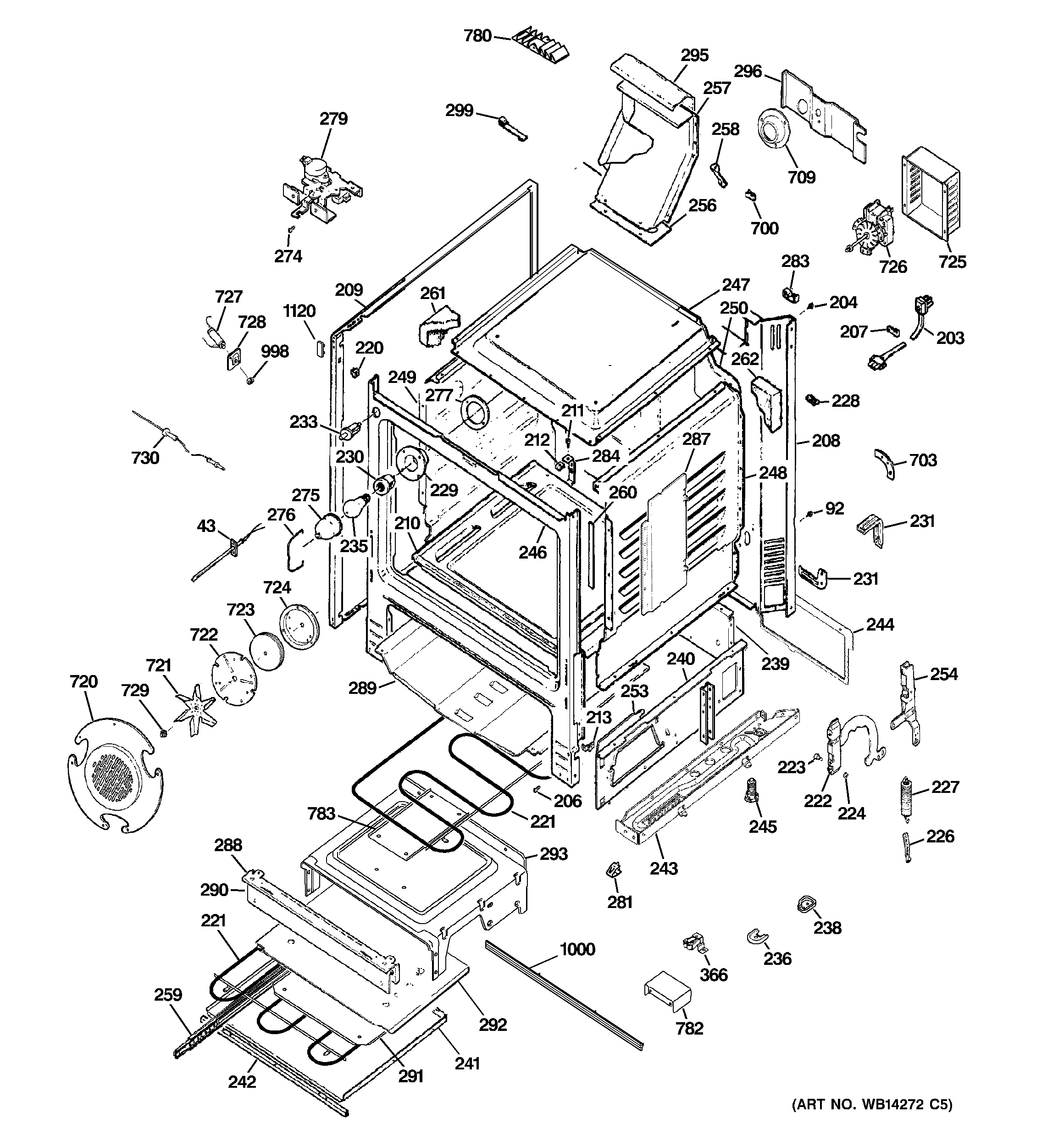GE PGB928TEM2WW body parts diagram
