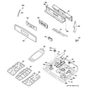 GE PGB975SEM2SS control panel & cooktop diagram