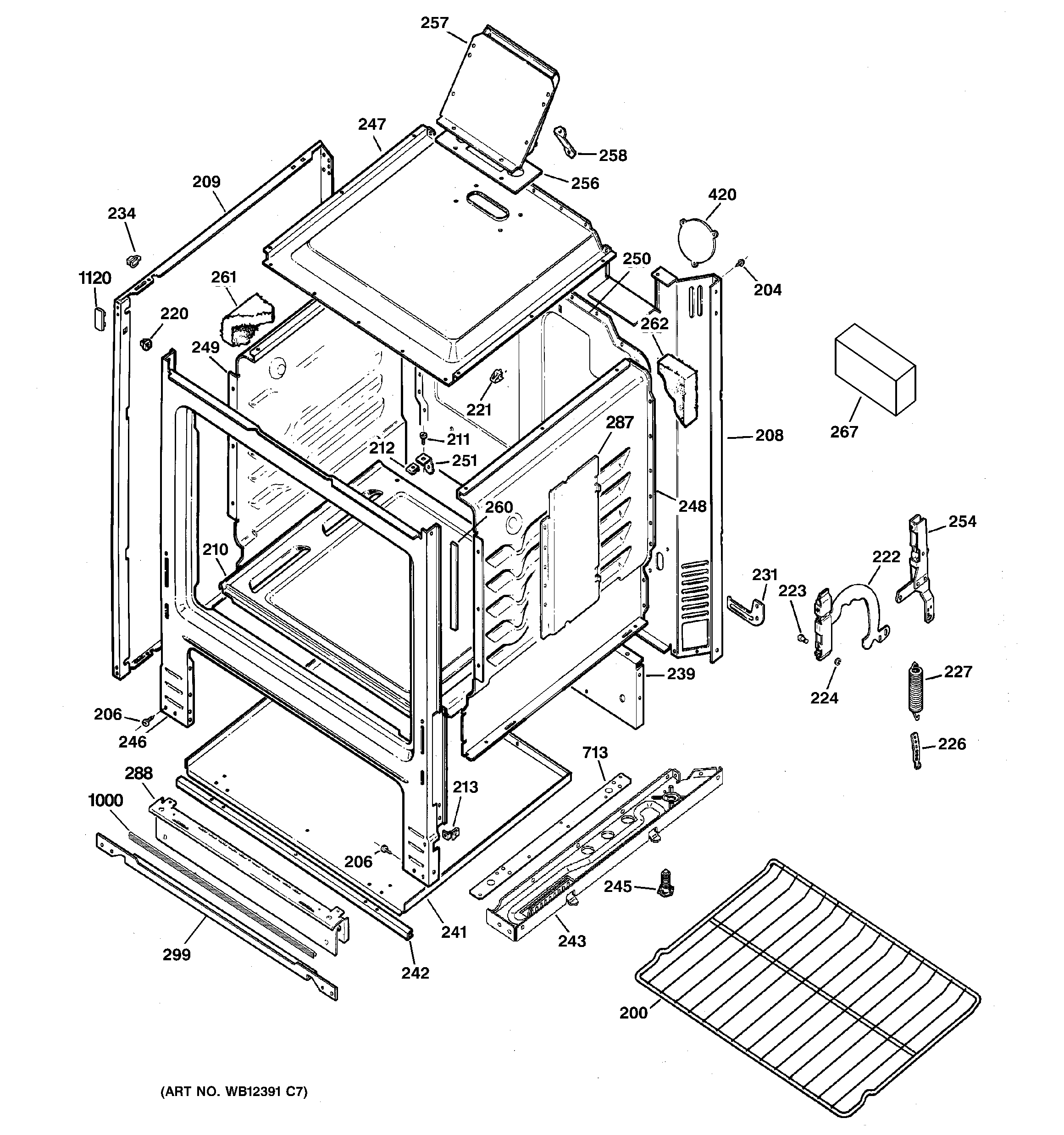 Hotpoint RGB508PPH5WH body parts diagram